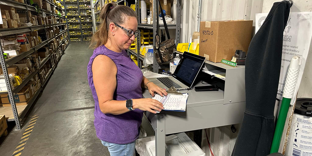 Bradbury Group inventory shipping employee