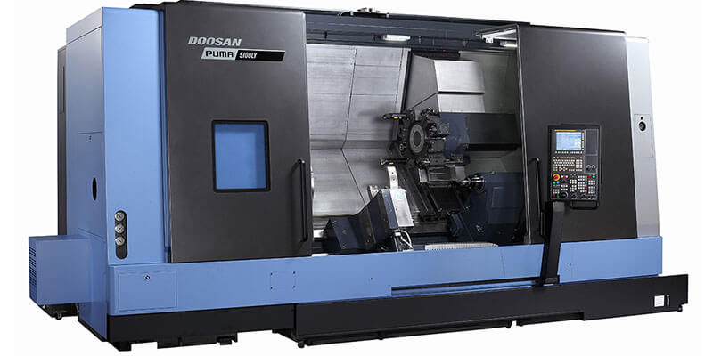 DN Solutions Puma 5100LYB used in Bradbury machine shop
