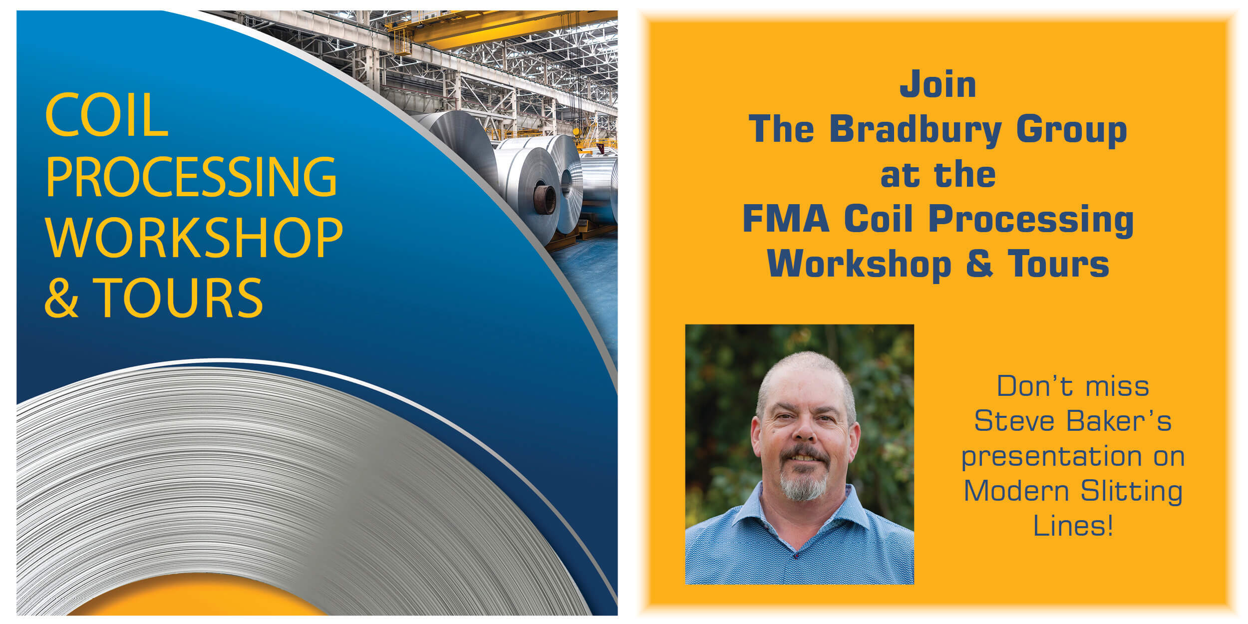 Steve Baker with The Bradbury Group presenting at the FMA Coil Processing workshop 2022