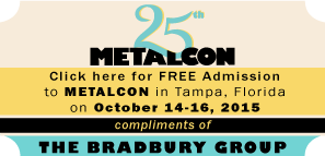 Free Admission to Metalcon 2015 Compliments of The Bradbury Group